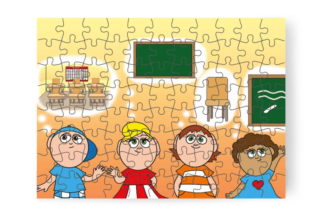 Milyen lehet egy osztályterem? – Nyíltnap az iskolában puzzle, 88 darab [TC30-04-P88]
