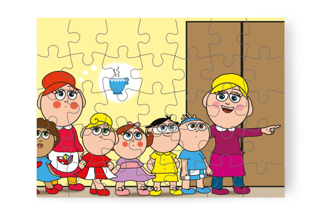 Óvónéni a büfében várakozik – Nyíltnap az iskolában puzzle, 35 darab [TC30-07-P35]