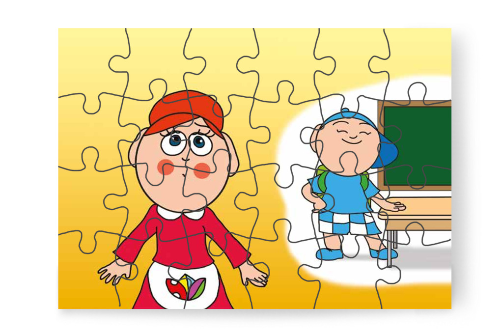 Óvónéni elengedi a gyerekeket – Nyíltnap az iskolában puzzle, 24 darab [TC30-08-P24]