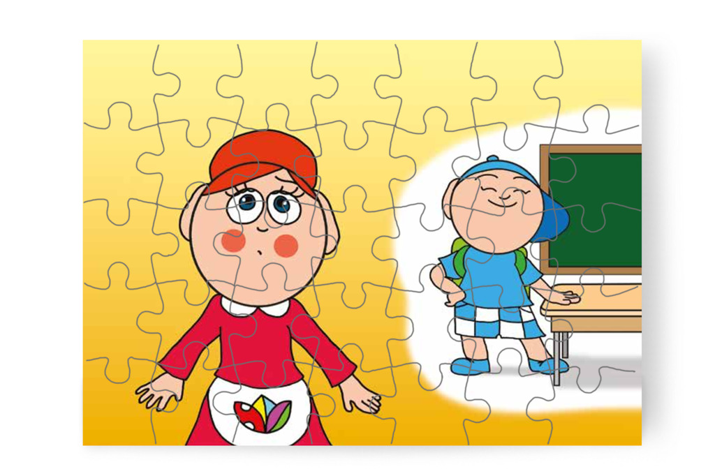 Óvónéni elengedi a gyerekeket – Nyíltnap az iskolában puzzle, 35 darab [TC30-08-P35]
