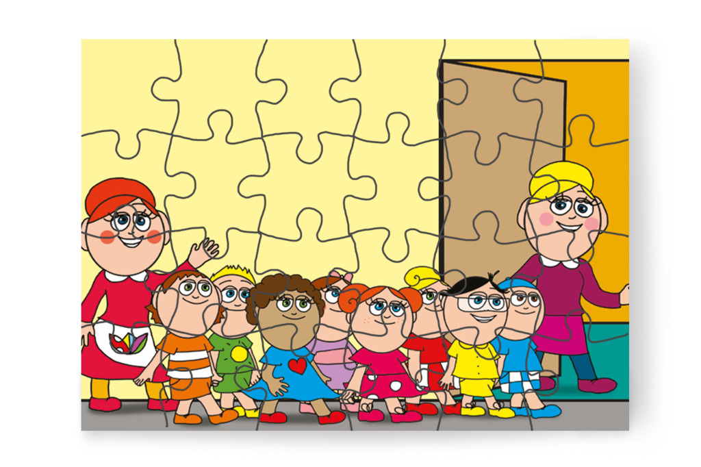 A gyerekek Nelli nénivel indulnak – Nyíltnap az iskolában puzzle, 24 darab [TC30-10-P24]