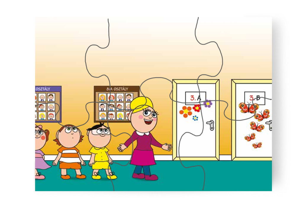 Nelli néni mesél a nagy iskoláról – Nyíltnap az iskolában puzzle, 6 darab [TC30-13-P06]