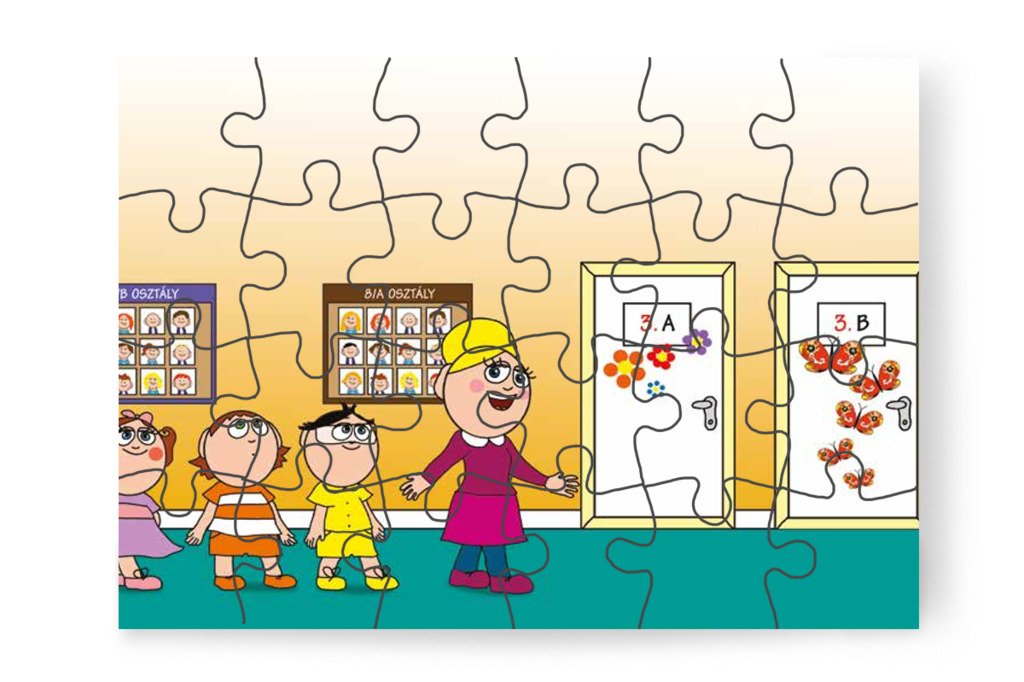 Nelli néni mesél a nagy iskoláról – Nyíltnap az iskolában puzzle, 24 darab [TC30-13-P24]