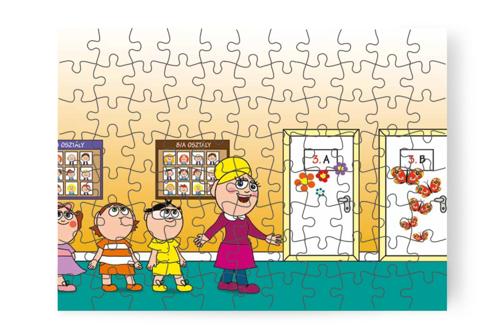 Nelli néni mesél a nagy iskoláról – Nyíltnap az iskolában puzzle, 88 darab [TC30-13-P88]