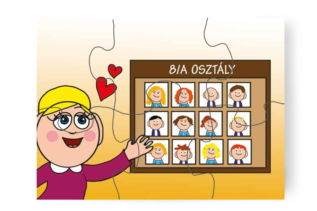 Nelli néni bemutatja a tablókat – Nyíltnap az iskolában puzzle, 6 darab [TC30-15-P06]