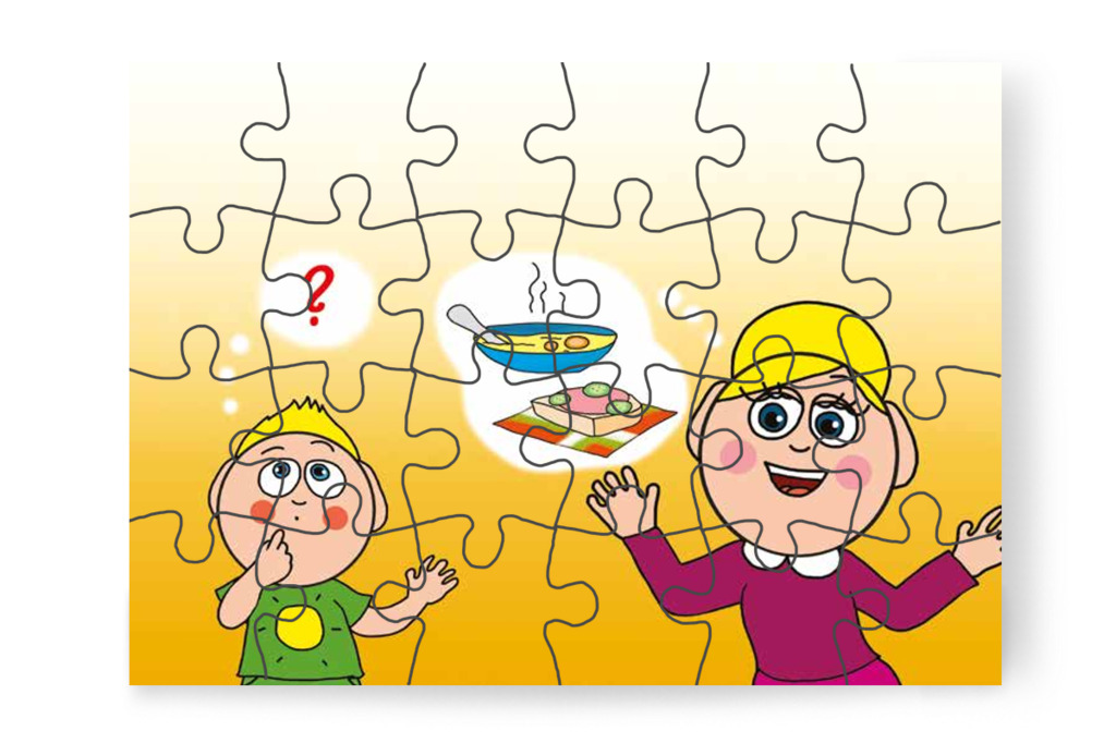 Patrik az iskolai étkezésről kérdez – Nyíltnap az iskolában puzzle, 24 darab [TC30-18-P24]