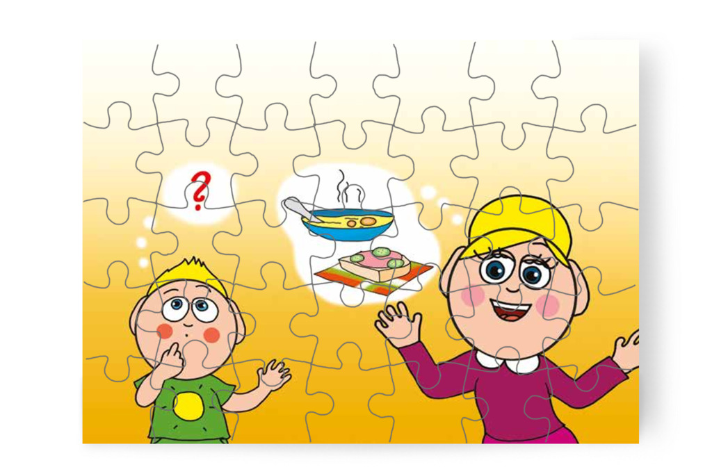 Patrik az iskolai étkezésről kérdez – Nyíltnap az iskolában puzzle, 35 darab [TC30-18-P35]