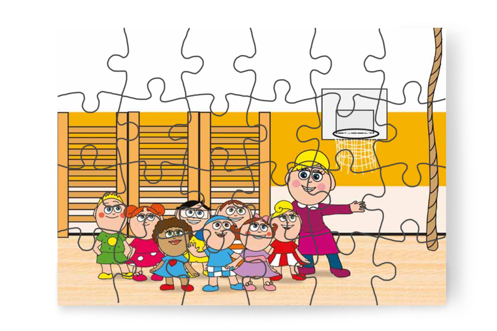 Megnézik az iskola tornatermét – Nyíltnap az iskolában puzzle, 24 darab [TC30-19-P24]