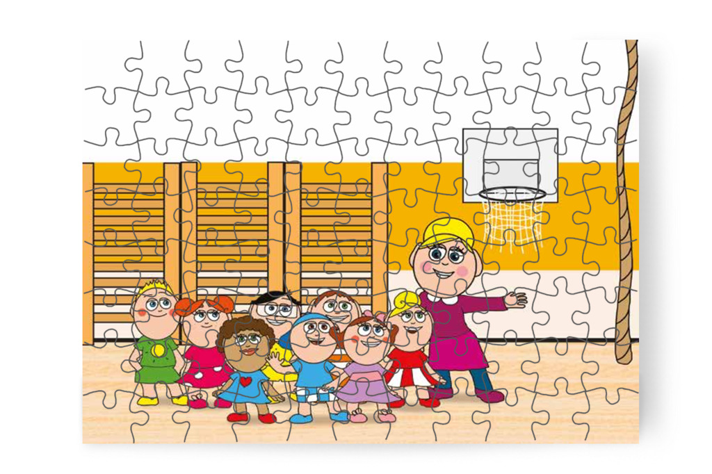 Megnézik az iskola tornatermét – Nyíltnap az iskolában puzzle, 88 darab [TC30-19-P88]