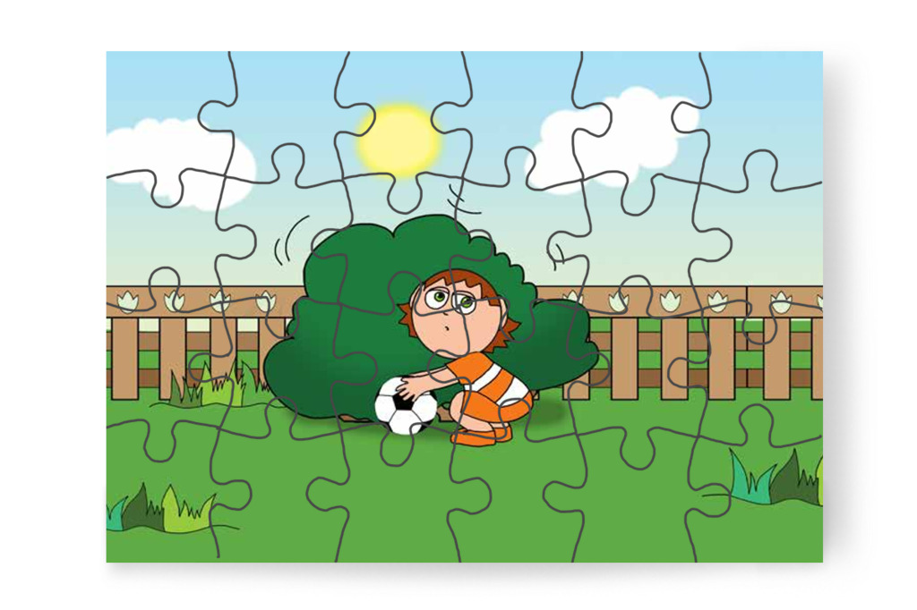 Ádám zörgést hall a bokorban – Ádám és a zizegő bokor puzzle, 24 darab [TC26-05-P24]