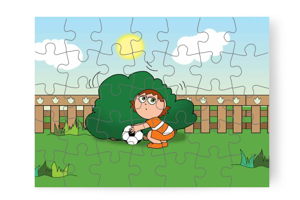 Ádám zörgést hall a bokorban – Ádám és a zizegő bokor puzzle, 35 darab [TC26-05-P35]
