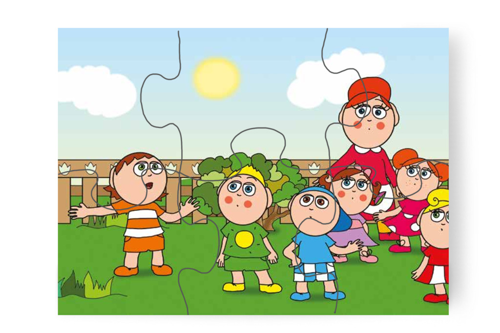 Ádám visszafut a többiekhez – Ádám és a zizegő bokor puzzle, 6 darab [TC26-07-P06]