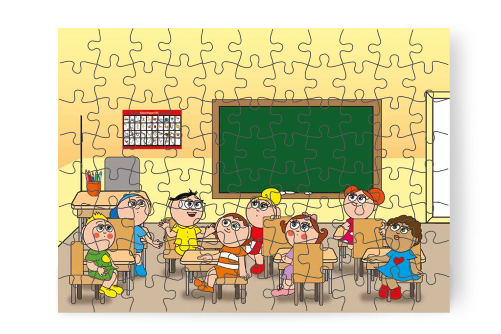 A Tulipán Csoport a padokban ül – Nyíltnap az iskolában puzzle, 88 darab [TC30-23-P88]