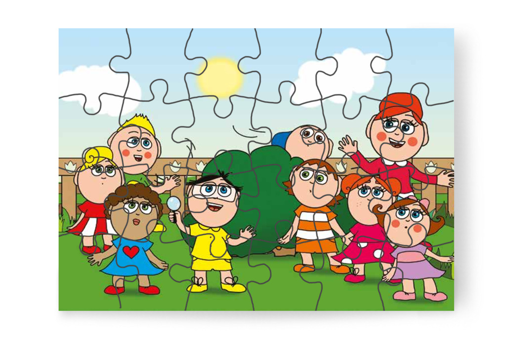 Tamás nagyítóval vizsgálódik – Ádám és a zizegő bokor puzzle, 24 darab [TC26-09-P24]