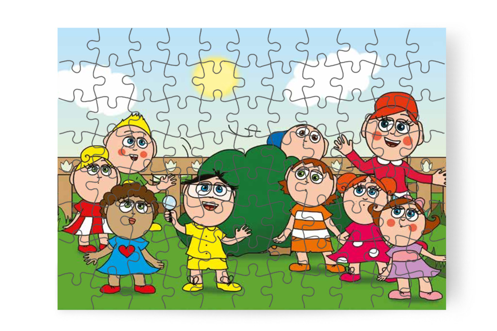 Tamás nagyítóval vizsgálódik – Ádám és a zizegő bokor puzzle, 88 darab [TC26-09-P88]