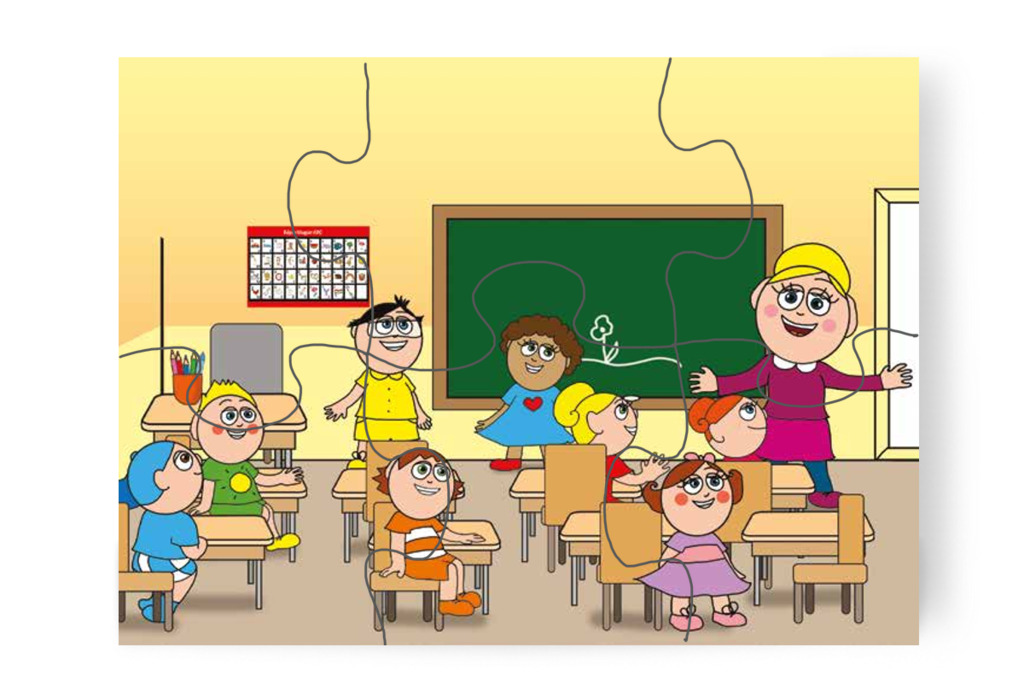 Nelli néni megdicséri a gyerekeket – Nyíltnap az iskolában puzzle, 6 darab [TC30-27-P06]