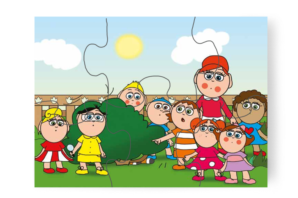 Ádám farkincát vesz észre – Ádám és a zizegő bokor puzzle, 6 darab [TC26-10-P06]