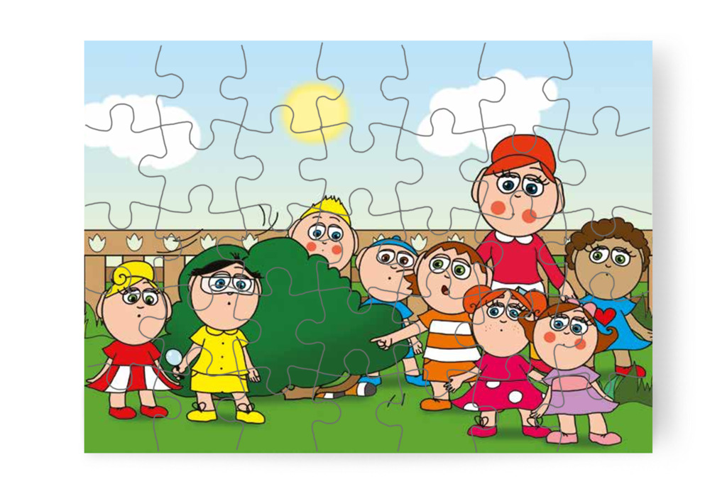 Ádám farkincát vesz észre – Ádám és a zizegő bokor puzzle, 35 darab [TC26-10-P35]