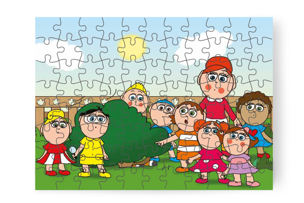 Ádám farkincát vesz észre – Ádám és a zizegő bokor puzzle, 88 darab [TC26-10-P88]