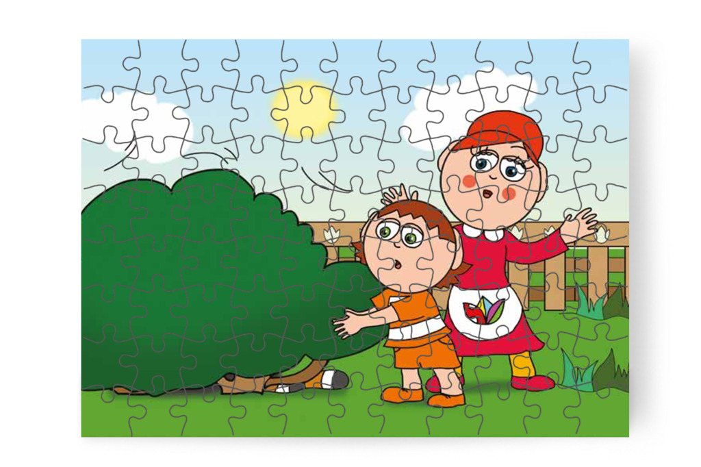 Óvónéni óvatosságra inti Ádámot – Ádám és a zizegő bokor puzzle, 88 darab [TC26-11-P88]