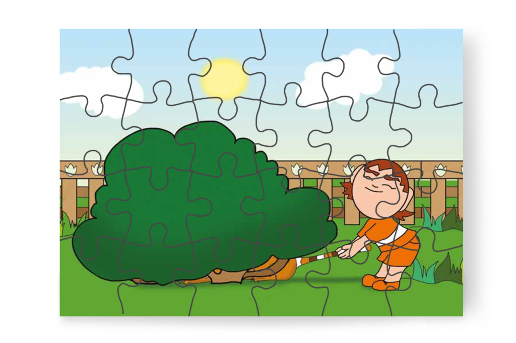 Ádám megfogja a csíkos farkat – Ádám és a zizegő bokor puzzle, 24 darab [TC26-12-P24]