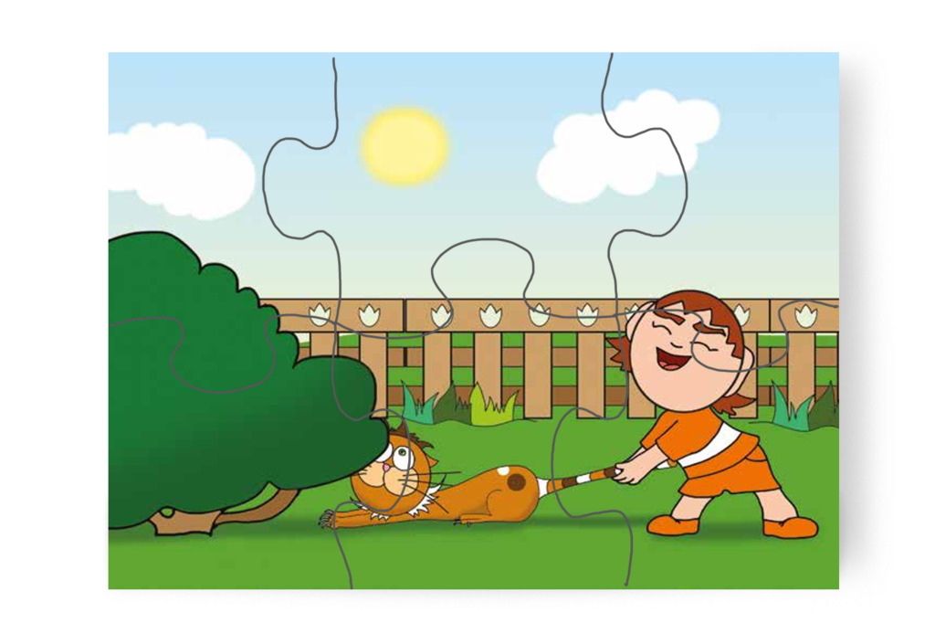 Előbújik a bokor lakója – Ádám és a zizegő bokor puzzle, 6 darab [TC26-13-P06]