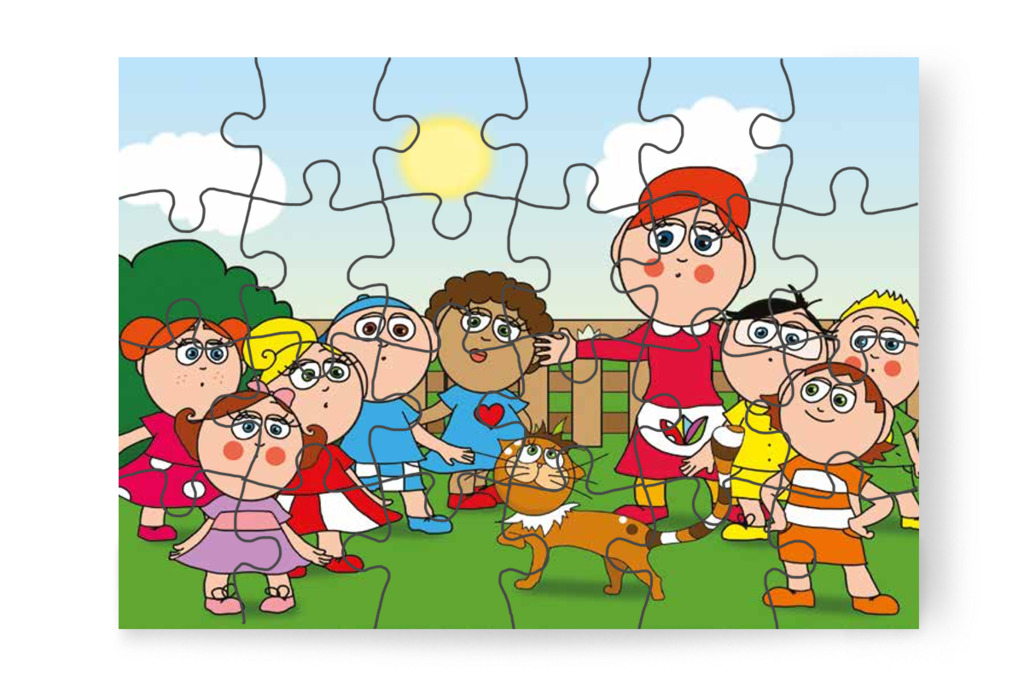 Egy ijedt cica jelenik meg – Ádám és a zizegő bokor puzzle, 24 darab [TC26-14-P24]