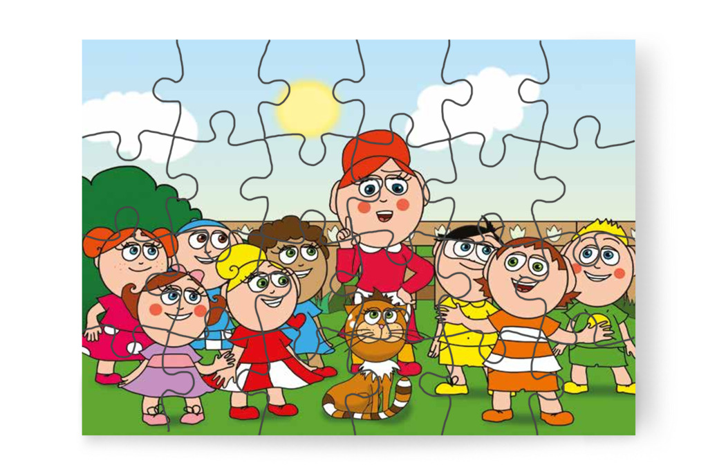 Ádám megsimogatná a cicát – Ádám és a zizegő bokor puzzle, 24 darab [TC26-15-P24]