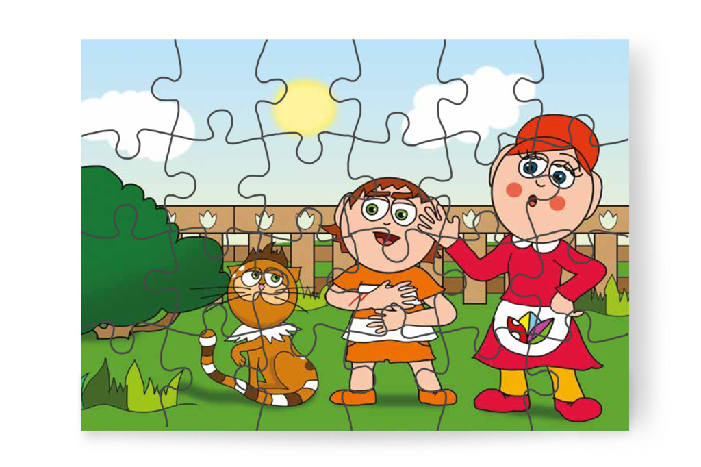 Óvónéni megnézi Ádám kezét – Ádám és a zizegő bokor puzzle, 24 darab [TC26-17-P24]