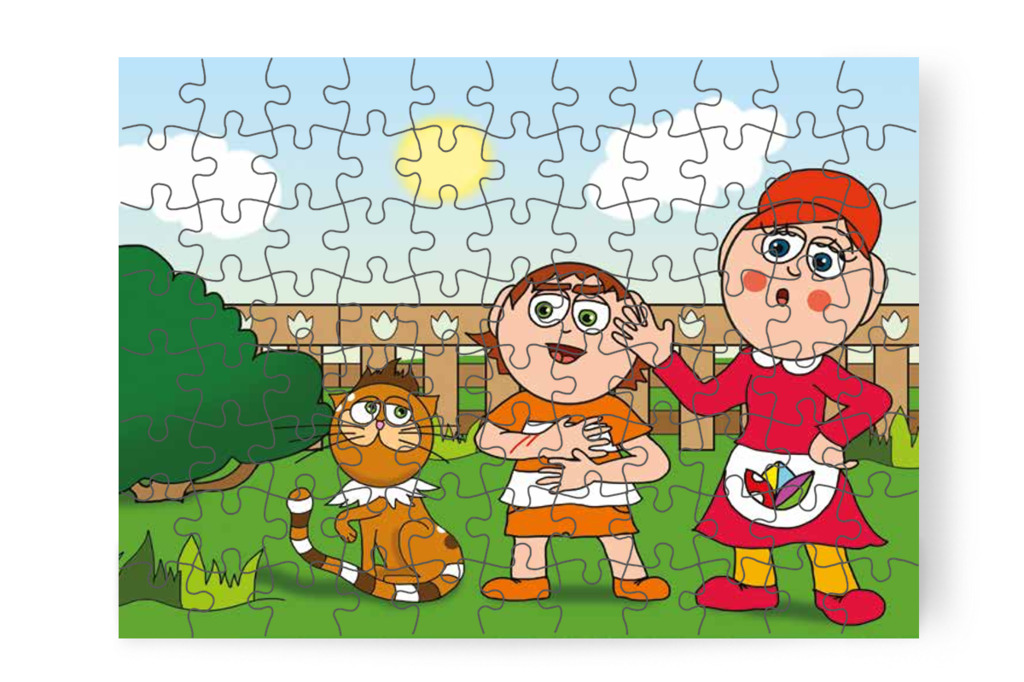 Óvónéni megnézi Ádám kezét – Ádám és a zizegő bokor puzzle, 88 darab [TC26-17-P88]