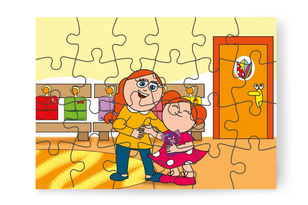 Klára az új alvókáját viszi az óvodába – Klára és az elveszett alvóka puzzle, 24 darab [TC31-01-P24]