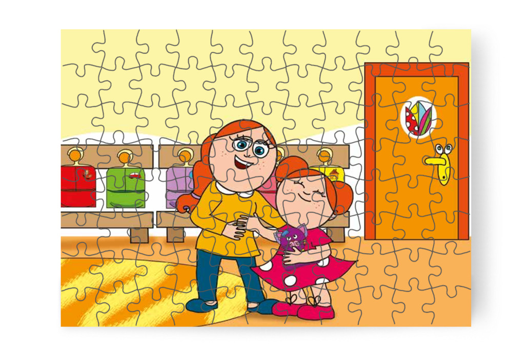 Klára az új alvókáját viszi az óvodába – Klára és az elveszett alvóka puzzle, 88 darab [TC31-01-P88]