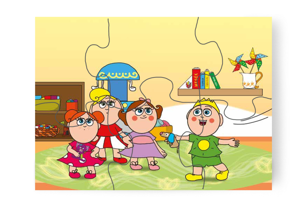Patrik bemutatja Brúnó kutyust – Klára és az elveszett alvóka puzzle, 6 darab [TC31-05-P06]