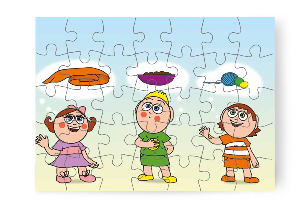 Ötletek születnek Bibi cicának – Ádám és a zizegő bokor puzzle, 35 darab [TC26-21-P35]