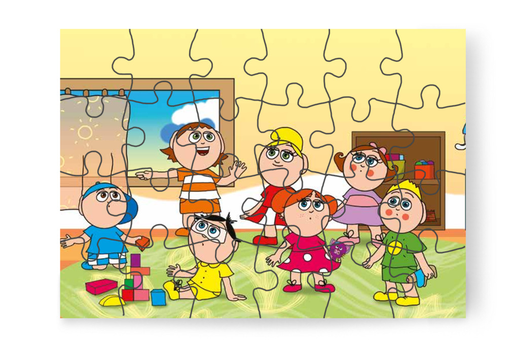Ádám észreveszi Bibi cicát – Klára és az elveszett alvóka puzzle, 24 darab [TC31-06-P24]