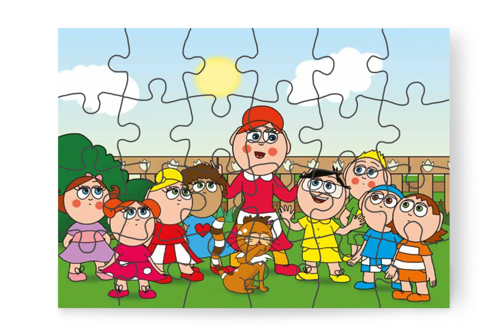 Óvónéni elmondja, hogy a cica nem az övék – Ádám és a zizegő bokor puzzle, 24 darab [TC26-22-P24]