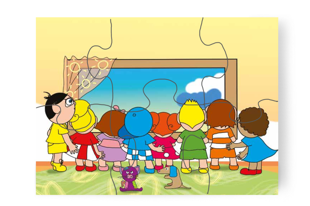 Mindenki az ablakhoz szalad – Klára és az elveszett alvóka puzzle, 6 darab [TC31-07-P06]