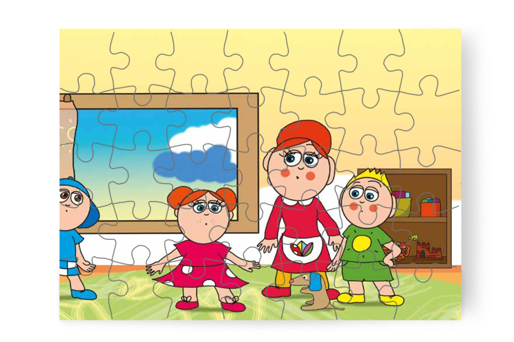 Folti cica nincs a szőnyegen – Klára és az elveszett alvóka puzzle, 35 darab [TC31-10-P35]