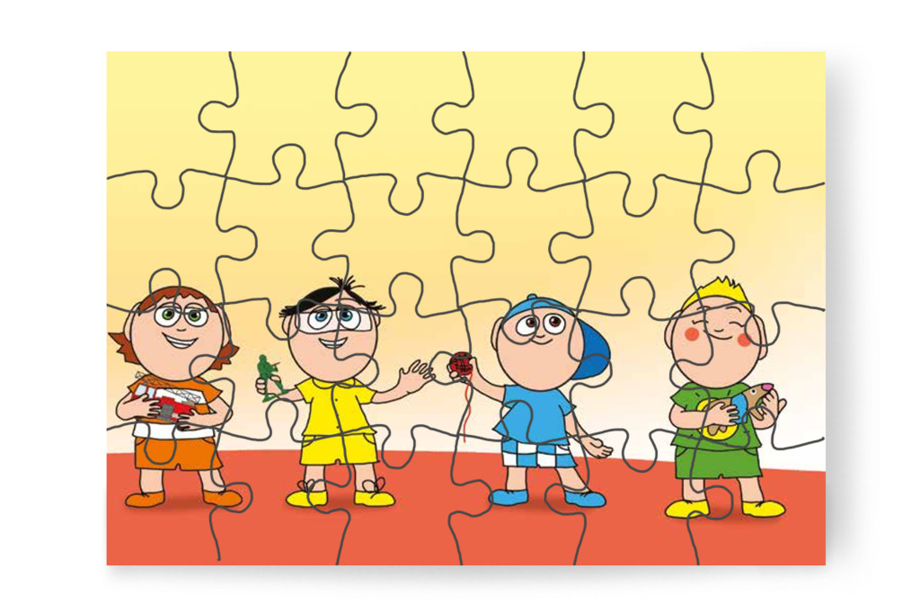 A gyerekek eszközöket hoznak a kereséshez – Klára és az elveszett alvóka puzzle, 24 darab [TC31-13-P24]
