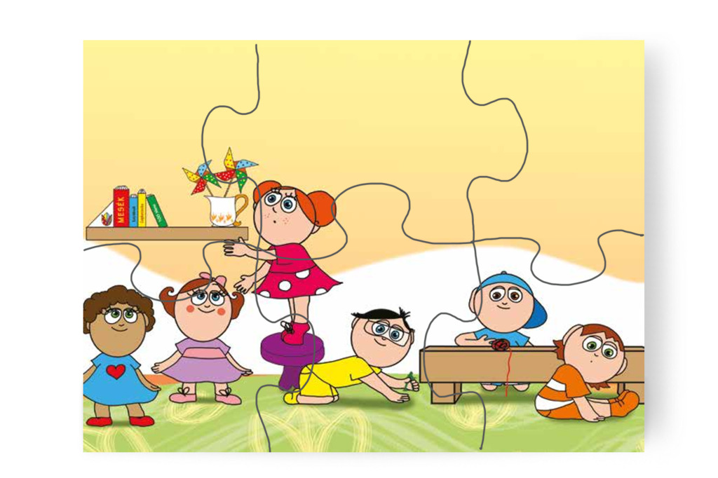 A polcon és az ágy alatt is keresik – Klára és az elveszett alvóka puzzle, 6 darab [TC31-15-P06]