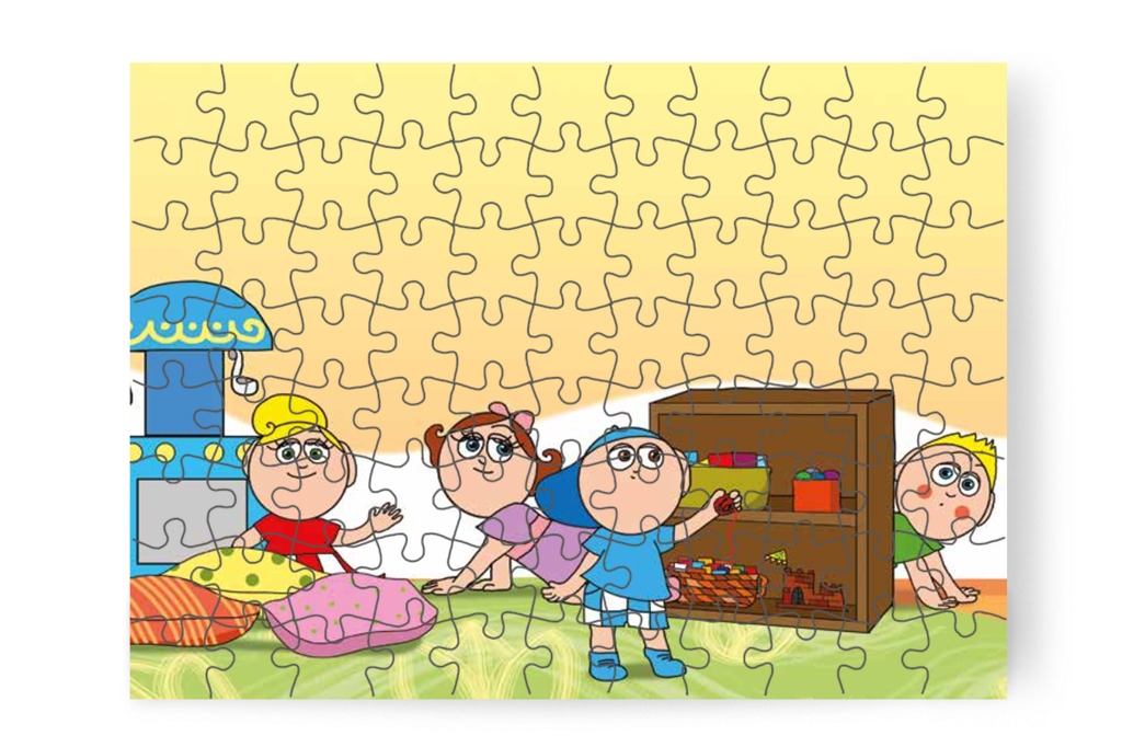 A párnák és a szekrény mögé néznek – Klára és az elveszett alvóka puzzle, 88 darab [TC31-16-P88]