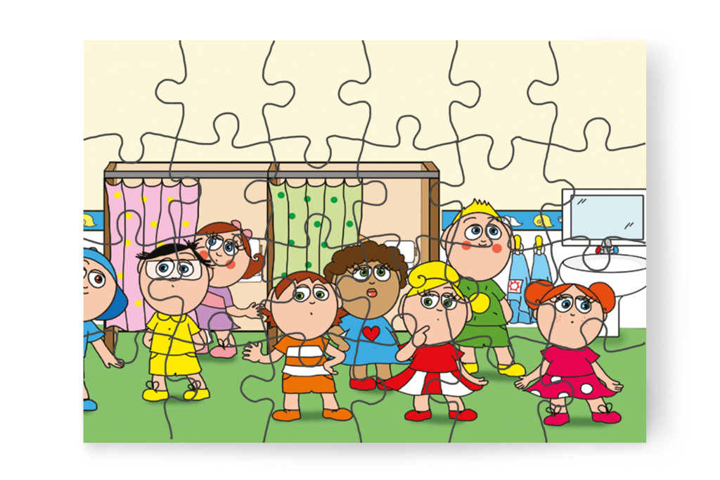A mosdóban is kutatnak – Klára és az elveszett alvóka puzzle, 24 darab [TC31-17-P24]