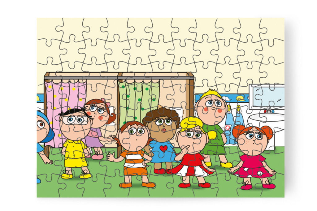 A mosdóban is kutatnak – Klára és az elveszett alvóka puzzle, 88 darab [TC31-17-P88]