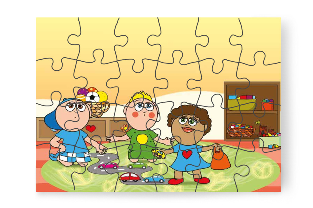 Dolly összeszedi a játékautókat – Dolly iskolásat akar játszani puzzle, 24 darab [TC27-02-P24]