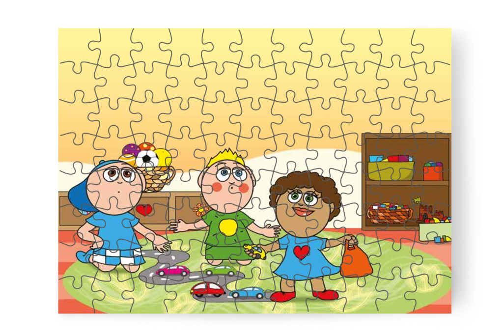 Dolly összeszedi a játékautókat – Dolly iskolásat akar játszani puzzle, 88 darab [TC27-02-P88]