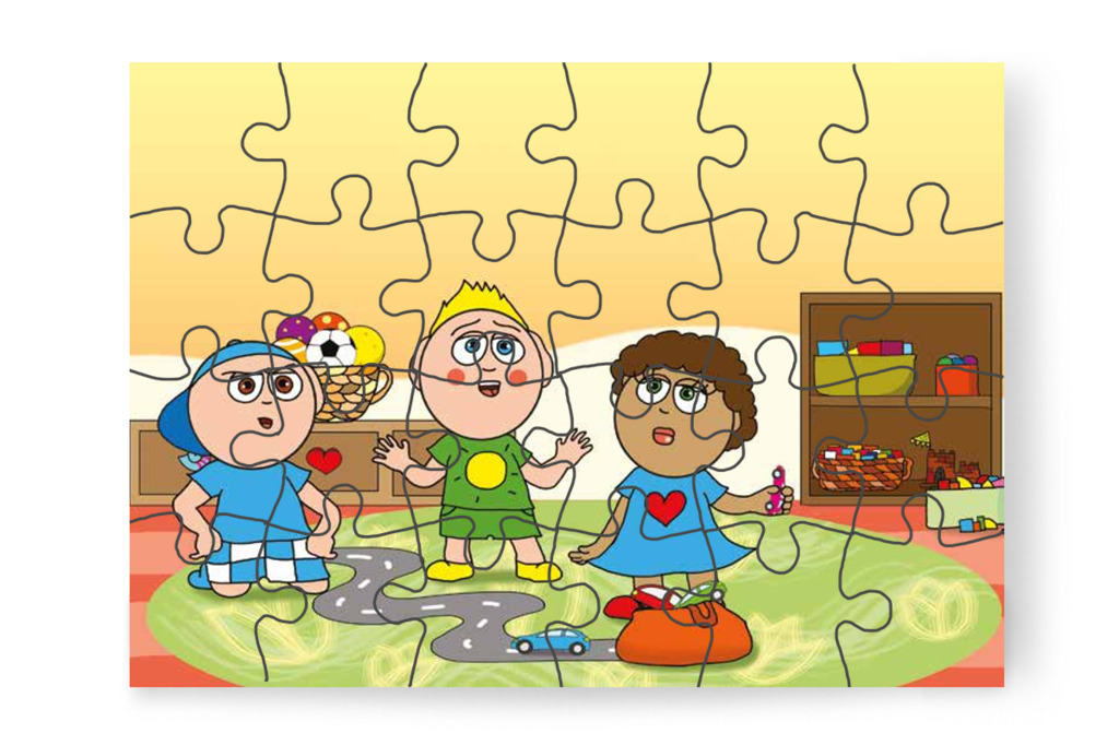 Patrik és Márky meglepődnek – Dolly iskolásat akar játszani puzzle, 24 darab [TC27-03-P24]