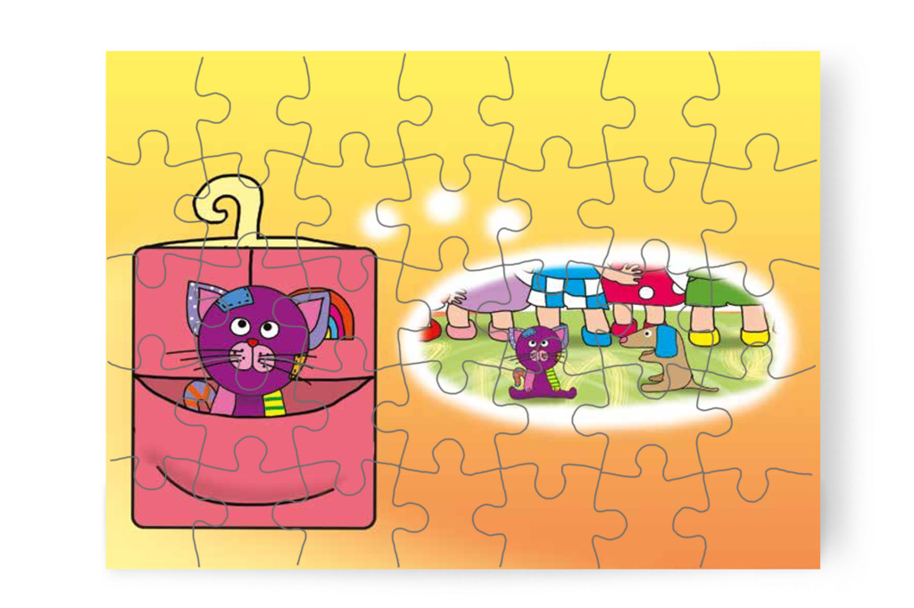 Folti megijedt Brúnó kutyustól – Klára és az elveszett alvóka puzzle, 35 darab [TC31-23-P35]