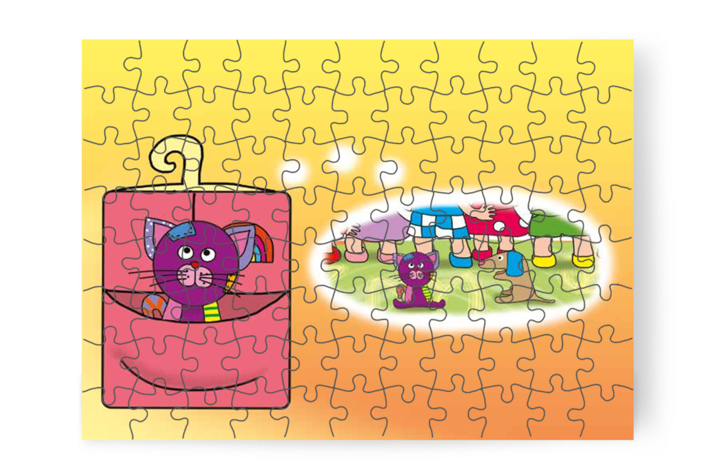 Folti megijedt Brúnó kutyustól – Klára és az elveszett alvóka puzzle, 88 darab [TC31-23-P88]