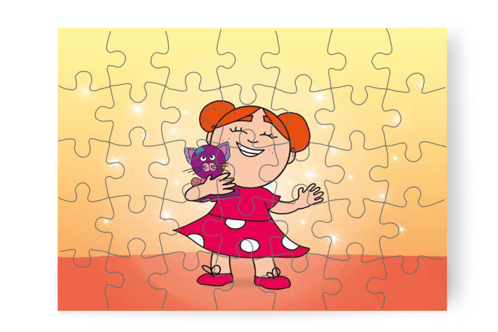 Klára örül a megtalált alvókának – Klára és az elveszett alvóka puzzle, 35 darab [TC31-24-P35]