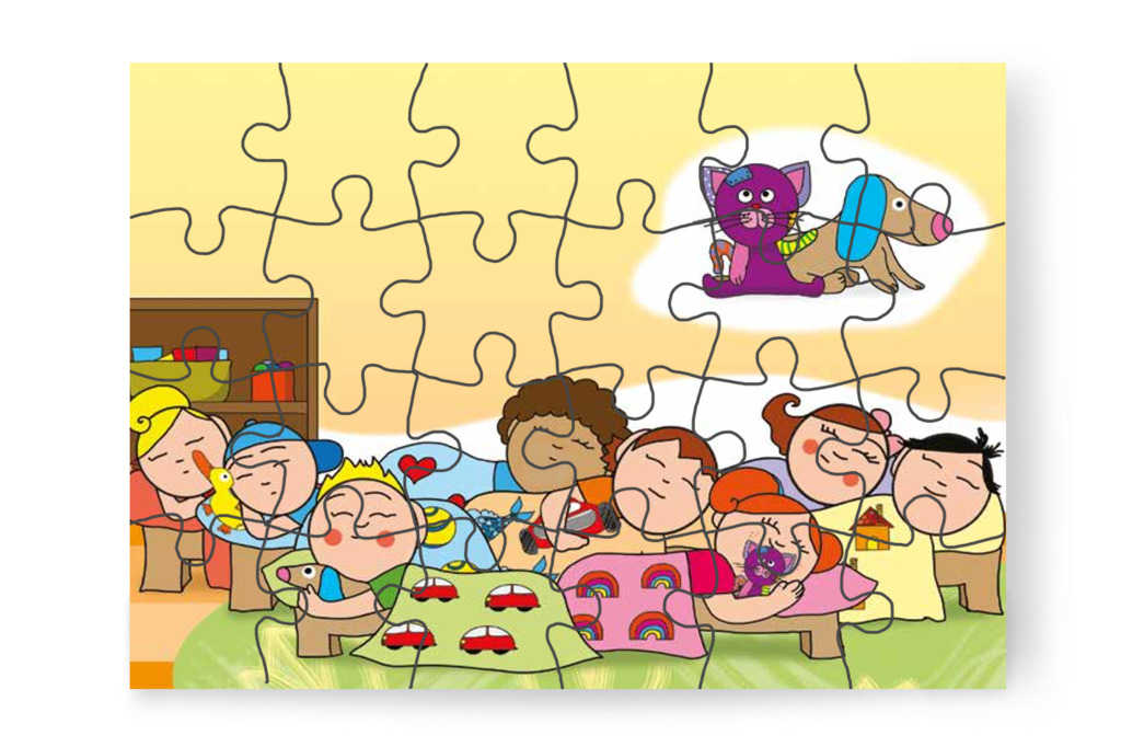 A plüssök álmukban együtt játszanak – Klára és az elveszett alvóka puzzle, 24 darab [TC31-25-P24]